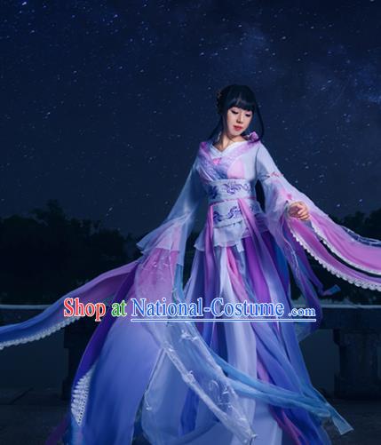 Traditional Chinese Song Dynasty Princess Costumes Ancient Cosplay Peri Swordswoman Hanfu Dress for Women