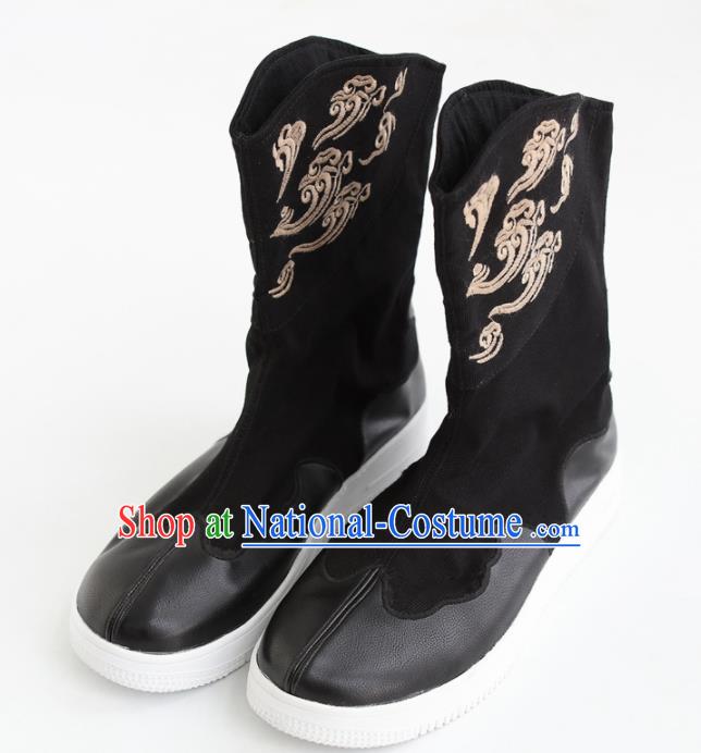 Chinese Traditional Martial Arts Shoes Kung Fu Black Boots for Men