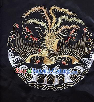 Chinese Traditional Embroidery Craft Embroidered Phoenix Patches Embroidering Accessories