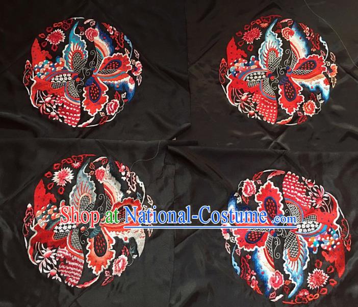 Chinese Traditional Embroidery Craft Embroidered Butterfly Patches Handmade Embroidering Accessories