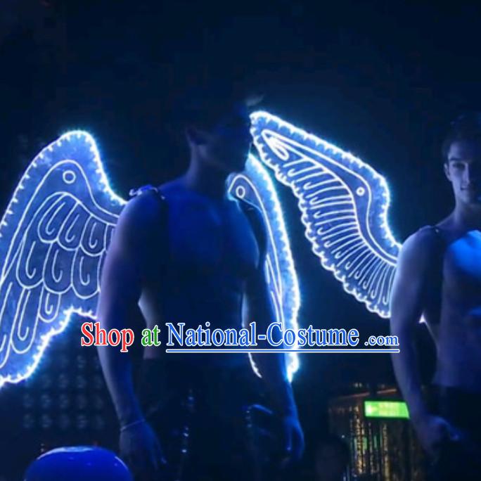 Professional Performance LED Lights Luminous Big Wings Butterfly Dance Costumes Dancing Costume Complete Set