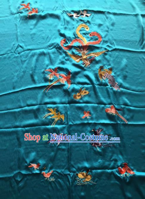 Chinese Traditional Embroidered Phoenix Silk Patches Handmade Embroidery Craft