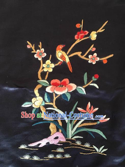 Asian Chinese Traditional Embroidered Silk Patches Handmade Embroidery Craft