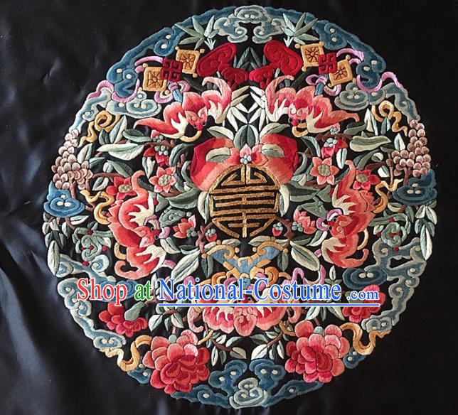 Asian Chinese Traditional Embroidered Silk Patches Handmade Embroidery Craft