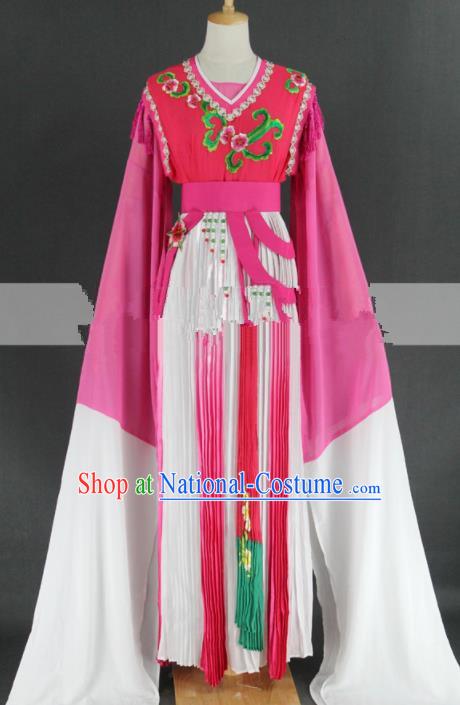 Professional Chinese Traditional Peking Opera Rosy Dress Ancient Palace Maid Costume for Women