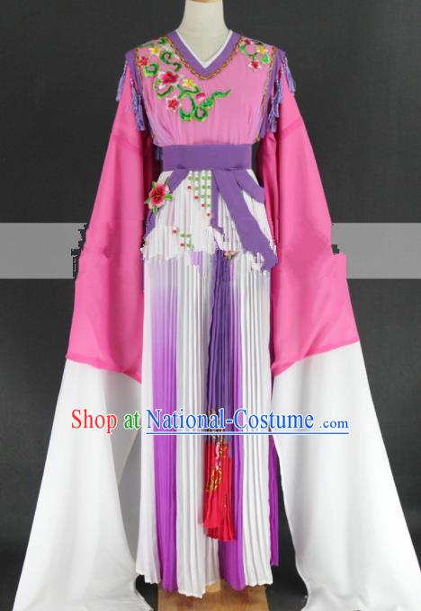 Professional Chinese Traditional Peking Opera Pink Dress Ancient Palace Maid Costume for Women