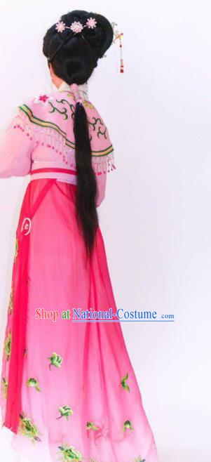 Chinese Traditional Peking Opera Princess Pink Dress Ancient Imperial Consort Costume for Women