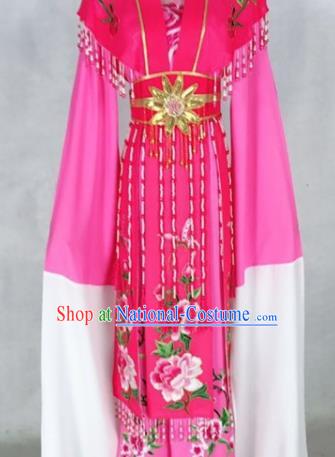 Chinese Traditional Peking Opera Rosy Dress Ancient Imperial Consort Costume for Women