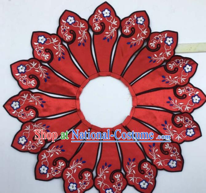 Chinese Traditional Embroidery Red Shoulder Accessories National Embroidered Cloud Patch