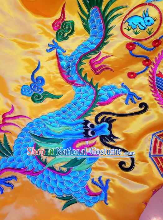 Chinese Traditional Taoism Costume Ancient Taoist Priest Cassocks Embroidered Golden Vestment