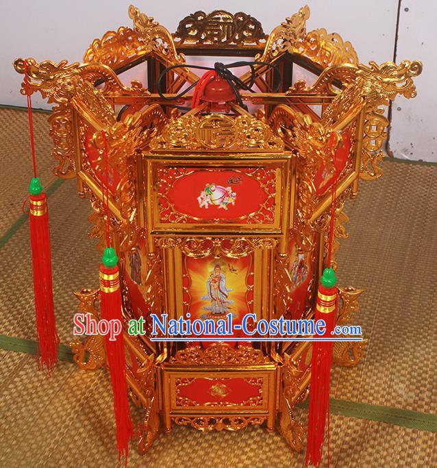 Chinese Traditional Handmade Palace Lantern Asian New Year Lantern Ancient Ceiling Lamp