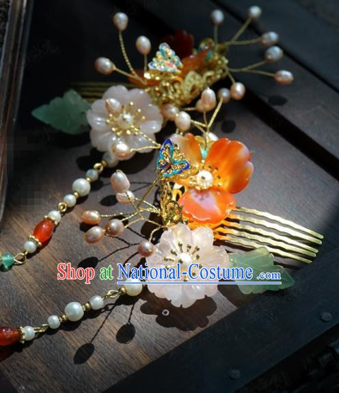 Traditional Chinese Handmade Hair Accessories Ancient Hanfu Hair Combs for Women