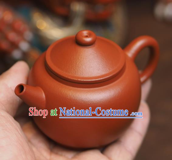 Traditional Chinese Handmade Chaozhou Zisha Teapot Dark Red Clay Pottery Teapot