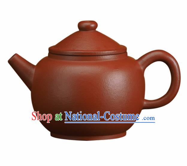 Traditional Chinese Handmade Chaozhou Zisha Teapot Dark Red Clay Pottery Teapot