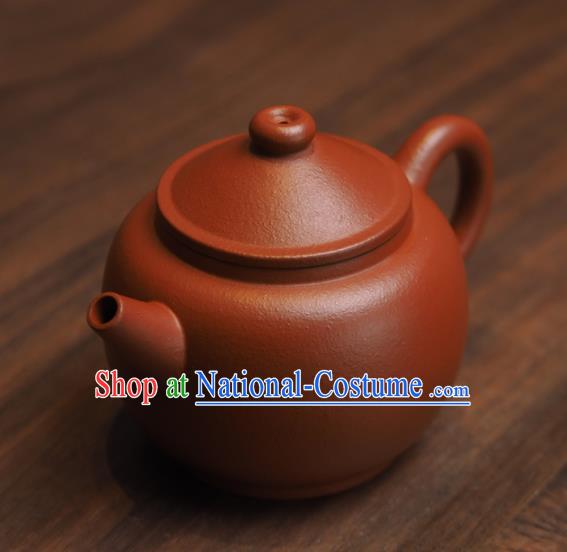 Traditional Chinese Handmade Chaozhou Zisha Teapot Dark Red Clay Pottery Teapot