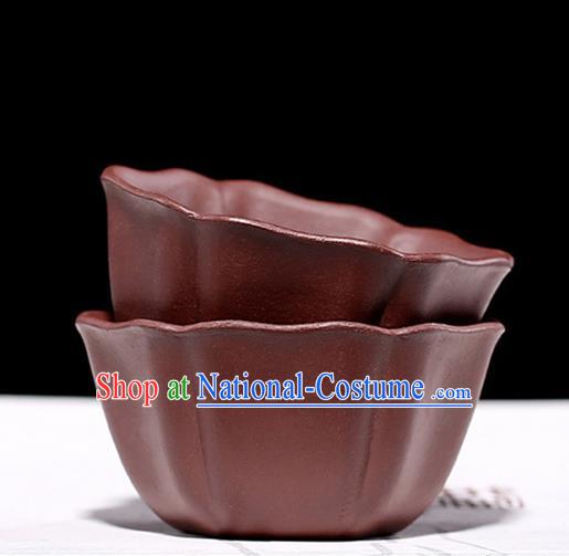 Traditional Chinese Handmade Zisha Teacup Red Clay Pottery Tea Cup