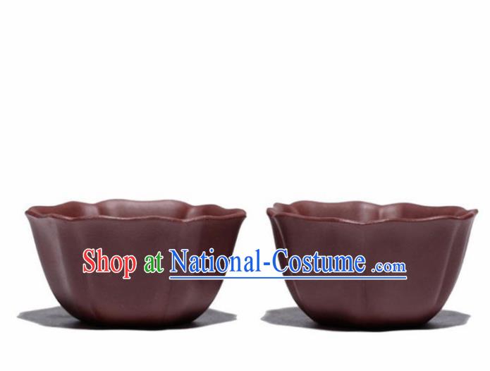 Traditional Chinese Handmade Zisha Teacup Red Clay Pottery Tea Cup