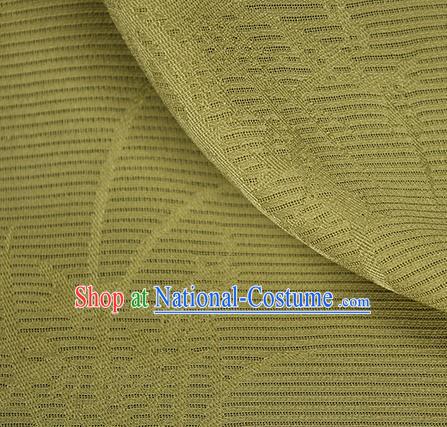 Traditional Chinese Classical Orchid Pattern Yellow Silk Fabric Ancient Hanfu Dress Silk Cloth