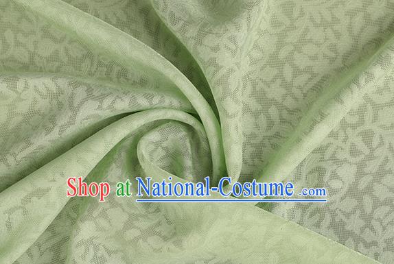 Traditional Chinese Classical Twine Pattern Light Green Silk Fabric Ancient Hanfu Dress Silk Cloth