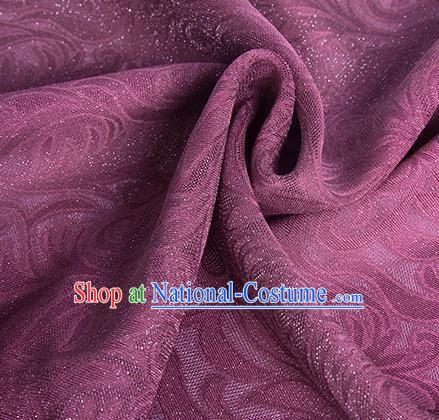 Traditional Chinese Classical Pattern Wine Red Silk Fabric Ancient Hanfu Dress Silk Cloth