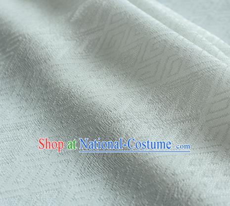 Traditional Chinese Classical Lucky Pattern White Silk Fabric Ancient Hanfu Dress Silk Cloth