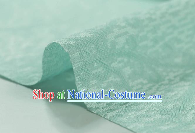 Traditional Chinese Classical Cirrus Pattern Design Light Green Silk Fabric Ancient Hanfu Dress Silk Cloth