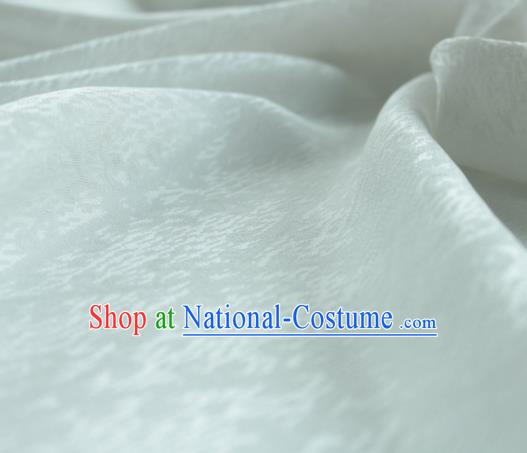 Traditional Chinese Classical Cirrus Pattern Design White Silk Fabric Ancient Hanfu Dress Silk Cloth