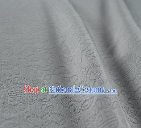 Traditional Chinese Classical Auspicious Pattern Design White Silk Fabric Ancient Hanfu Dress Silk Cloth