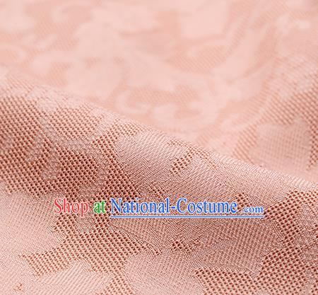 Traditional Chinese Classical Iris Flowers Pattern Design Pink Silk Fabric Ancient Hanfu Dress Silk Cloth