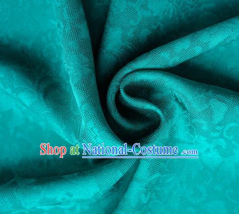 Traditional Chinese Classical Iris Flowers Pattern Design Green Silk Fabric Ancient Hanfu Dress Silk Cloth