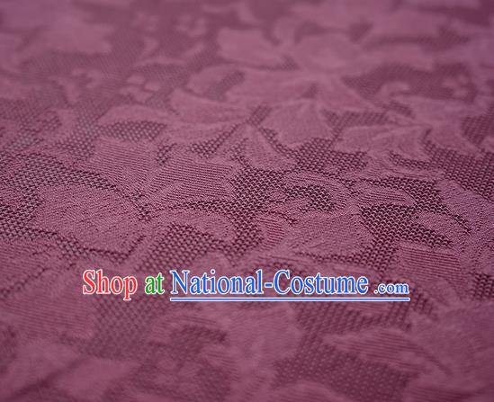 Traditional Chinese Classical Iris Flowers Pattern Design Purple Silk Fabric Ancient Hanfu Dress Silk Cloth