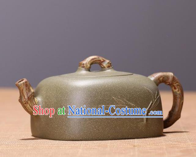 Traditional Chinese Handmade Kung Fu Zisha Teapot Grey Clay Pottery Teapot