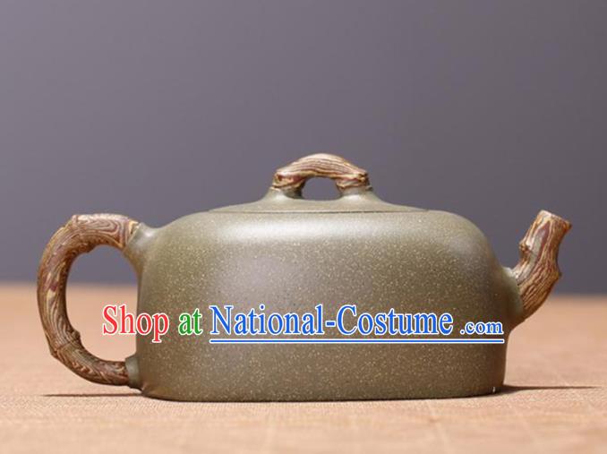 Traditional Chinese Handmade Kung Fu Zisha Teapot Grey Clay Pottery Teapot