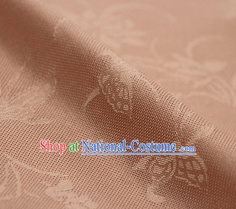 Traditional Chinese Classical Butterfly Lotus Pattern Pink Silk Fabric Ancient Hanfu Silk Cloth