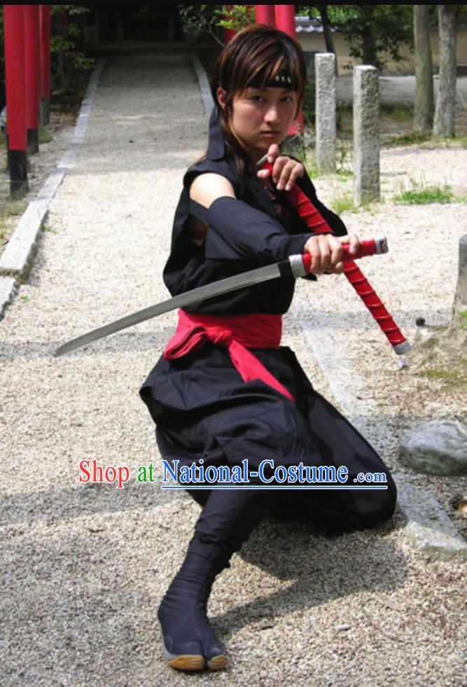 Ancient Japanese Ninja Suit Costume Japan Ninja Costumes Fighter Suits Complete Set for Men or Women