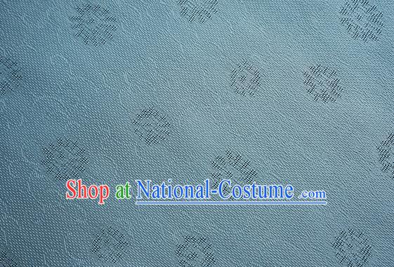 Traditional Chinese Classical Daisy Pattern Design Light Blue Silk Fabric Ancient Hanfu Dress Silk Cloth