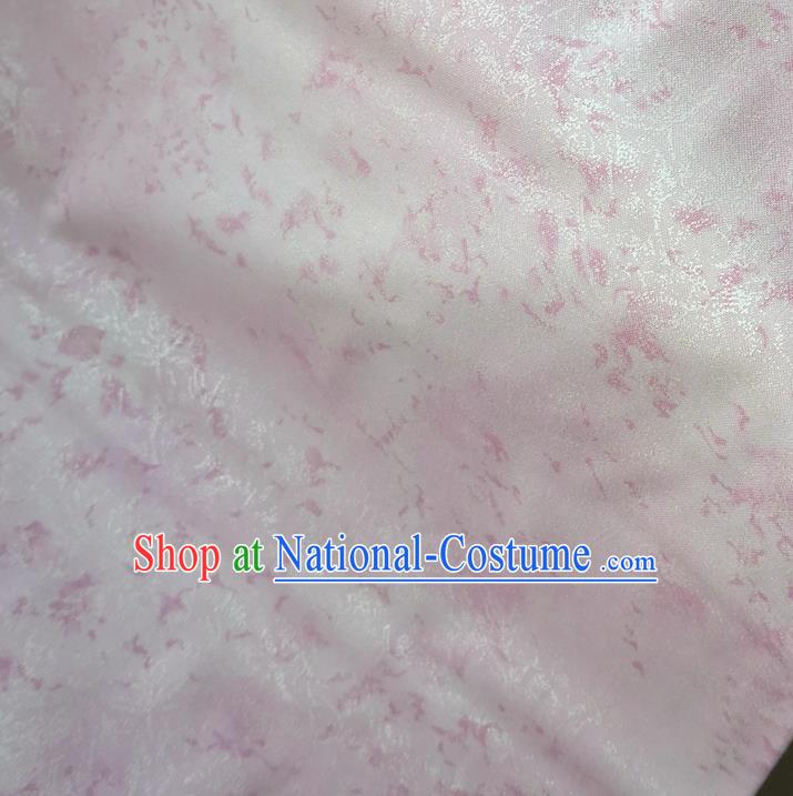 Traditional Chinese Classical Pattern Light Pink Brocade Fabric Ancient Hanfu Cheongsam Silk Cloth