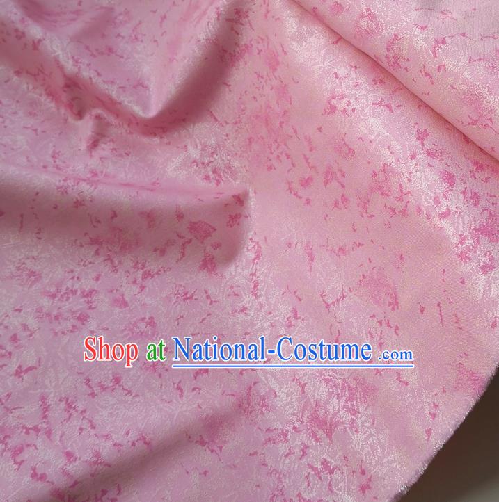 Traditional Chinese Classical Pattern Pink Brocade Fabric Ancient Hanfu Cheongsam Silk Cloth