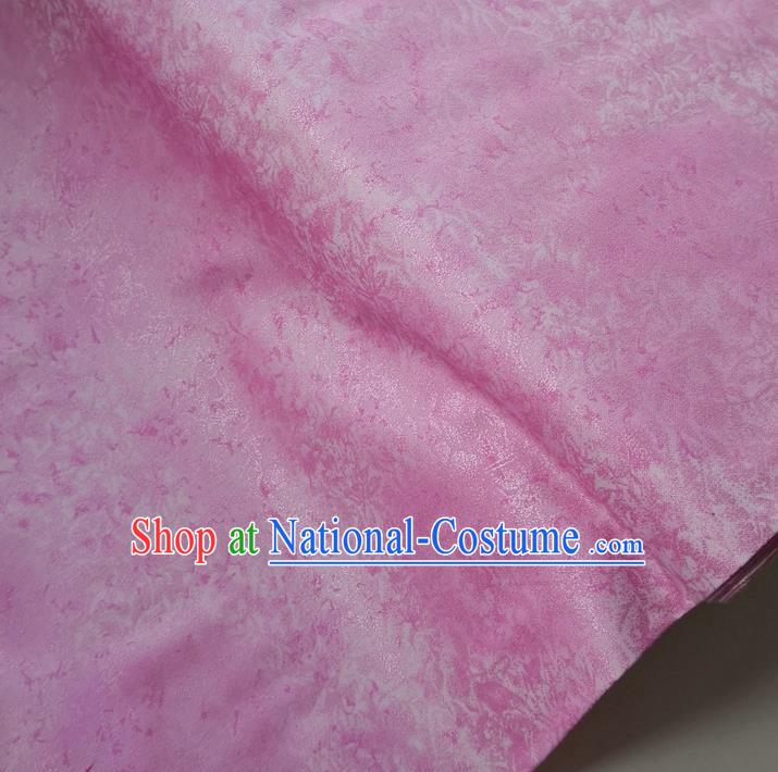 Traditional Chinese Classical Pattern Deep Pink Brocade Fabric Ancient Hanfu Cheongsam Silk Cloth