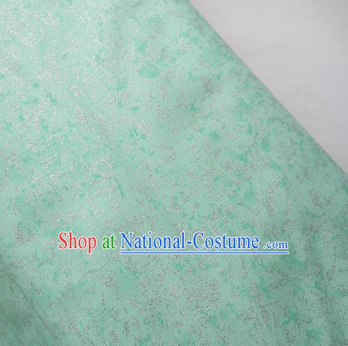 Traditional Chinese Classical Pattern Green Brocade Fabric Ancient Hanfu Cheongsam Silk Cloth