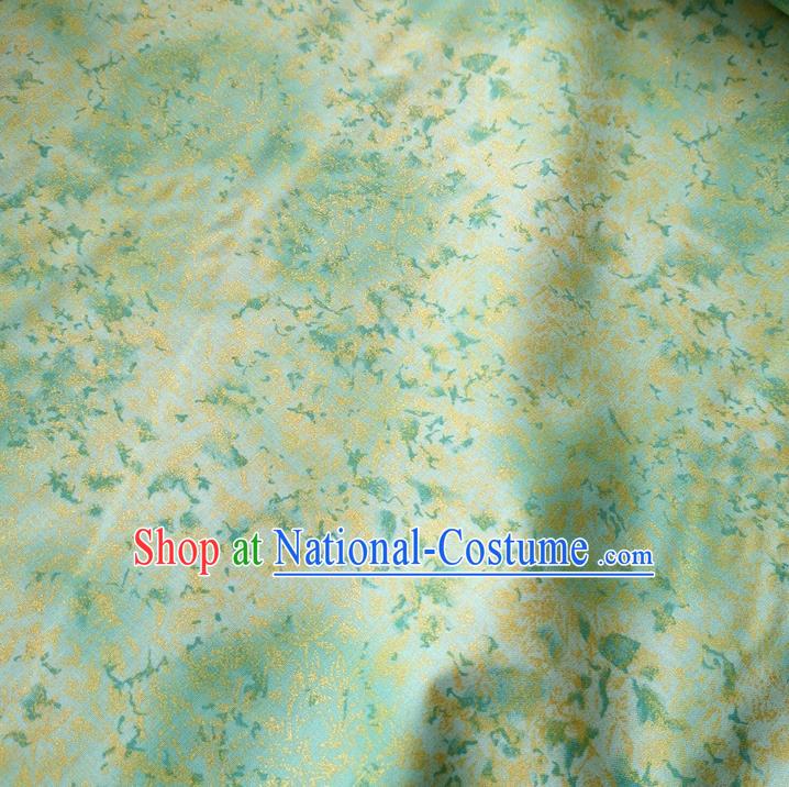 Traditional Chinese Classical Pattern Light Green Brocade Fabric Ancient Hanfu Cheongsam Silk Cloth