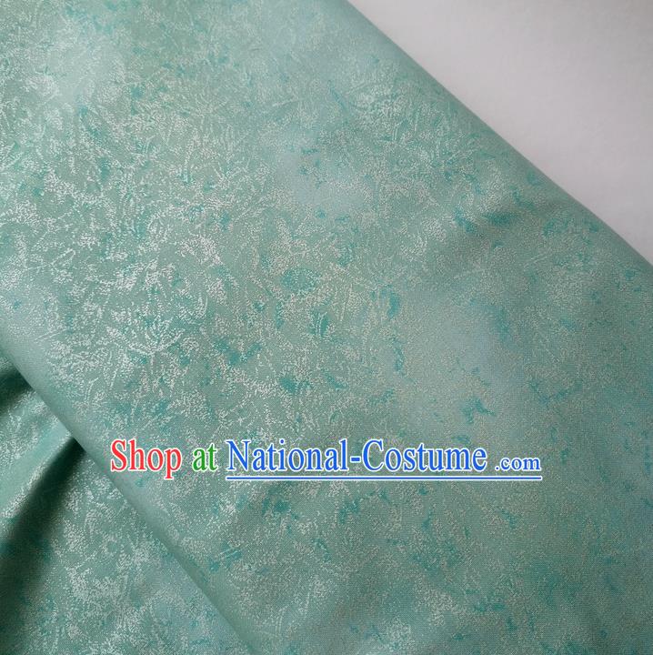 Traditional Chinese Cheongsam Classical Pattern Blue Brocade Fabric Ancient Hanfu Silk Cloth