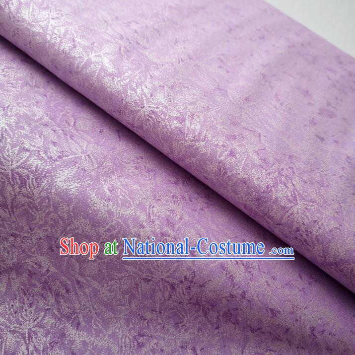 Traditional Chinese Cheongsam Classical Pattern Purple Brocade Fabric Ancient Hanfu Silk Cloth