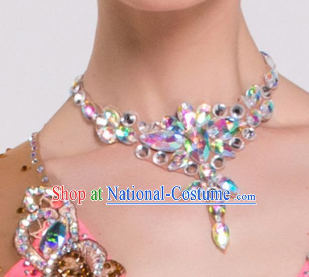 Handmade Latin Dance Competition Necklace International Rumba Dance Accessories for Women