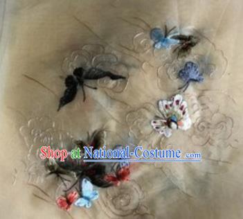 Chinese Traditional Suzhou Embroidery Butterfly Cloth Accessories Embroidered Patches Embroidering Craft