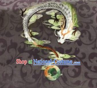 Chinese Traditional Suzhou Embroidery Dragon Cloth Accessories Embroidered Patches Embroidering Craft