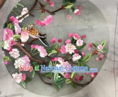 Chinese Traditional Suzhou Embroidery Begonia Cloth Accessories Embroidered Patches Embroidering Craft