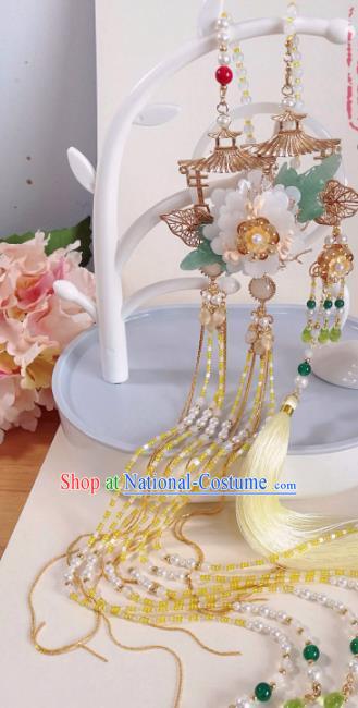 Traditional Chinese Classical Brooch Pendant Hanfu Palace Tassel Breastpin Accessories for Women