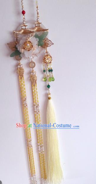 Traditional Chinese Classical Brooch Pendant Hanfu Palace Tassel Breastpin Accessories for Women