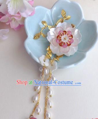 Traditional Chinese Classical Pearls Tassel Hair Claw Hairpins Ancient Hanfu Hair Accessories for Women